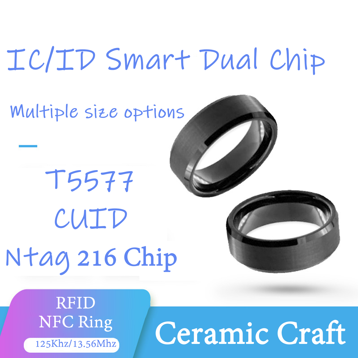 CUID T5577 Dual Chip Clone Rin - огляд і ціна Smart Ring Nfc Pay