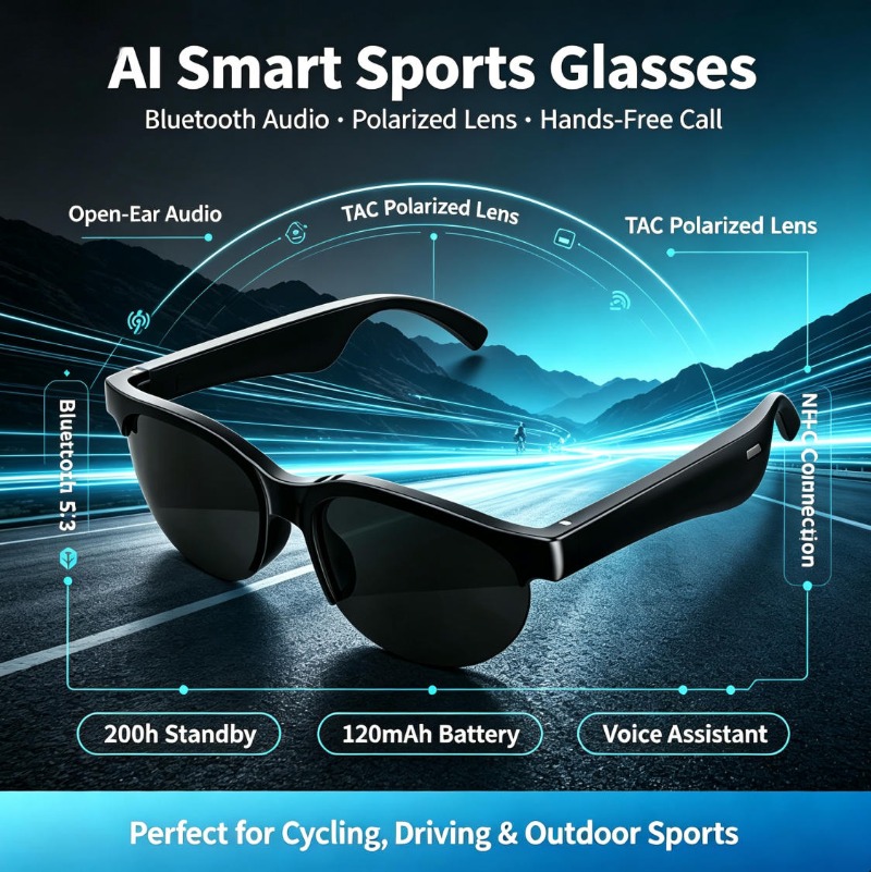Smart Sports Glasses Open Ear  - огляд і ціна Smart Glasses Lens